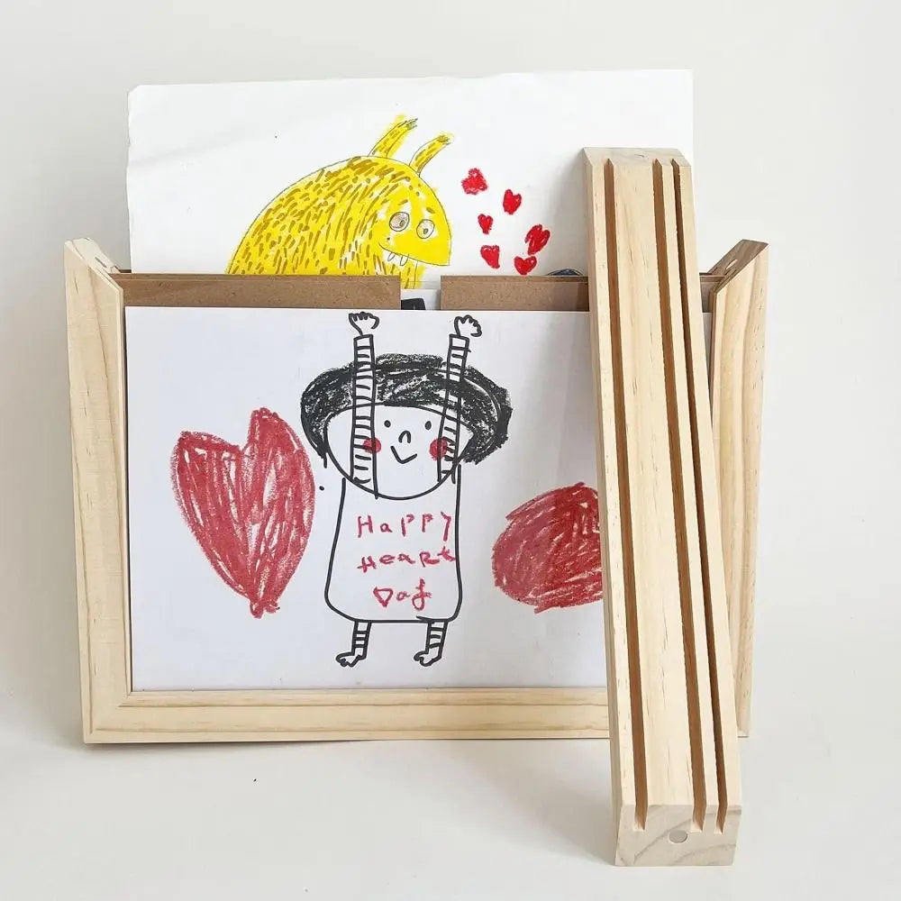 cadres photo bois enfants dessins animaux paysages aimants minimaliste rustique