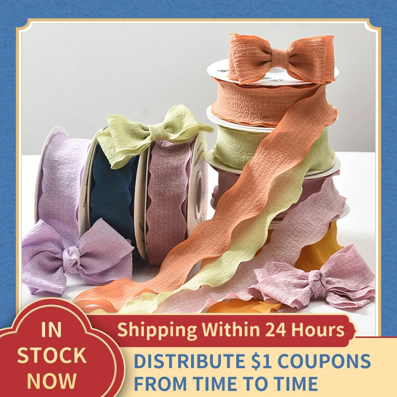 rubans organza rayés texturés couleur unie rose bleu orange beige floral 100 polyester