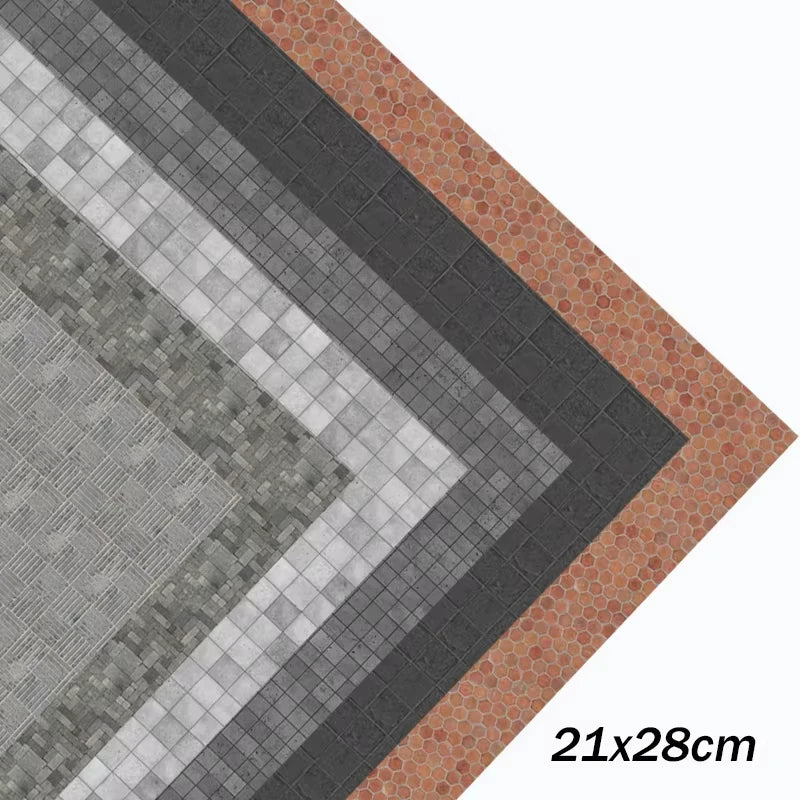 autocollant papier décoratif motif carreaux géométriques gris marron noir blanc mur surface moderne