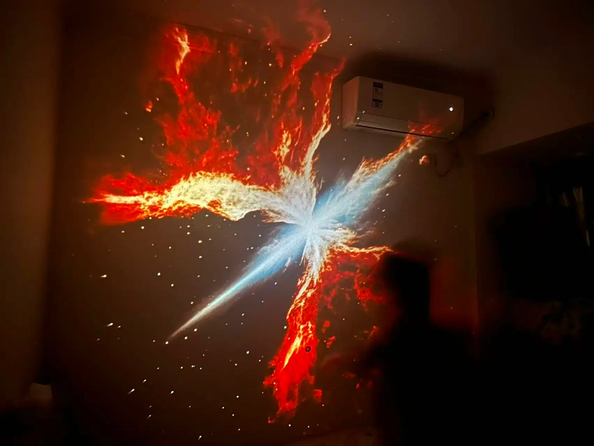 projecteur mural blanc abstrait cartouches projection moderne slides