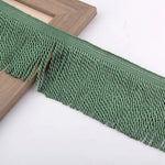 ruban franges or beige olive marron tissé classique 12cm largeur 12mètres polyester écologique decoration