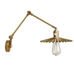 lampe murale industrielle dorée lisse fixée mur interrupteur câble électrique moderne cuisine chambre