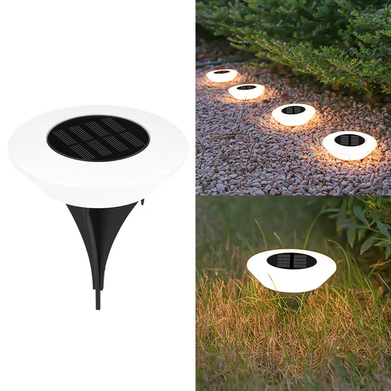 lampe solaire extérieure led 14 diodes ip65 moderne autoinstallation blanc plat