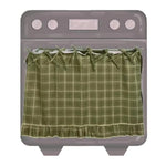 tablier cuisine rustique motif champêtre carreaux couleurs beige vert marron rouge poches ustensiles