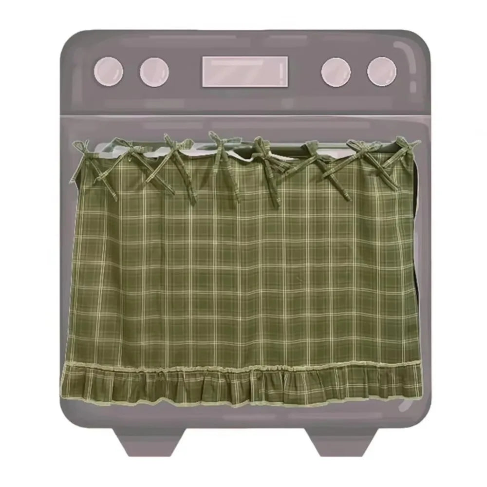 tablier cuisine rustique motif champêtre carreaux couleurs beige vert marron rouge poches ustensiles
