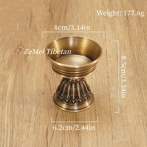 bougeoir classique doré relief sculpté finition lisse vintage lampe huile base bol İslamistique retro