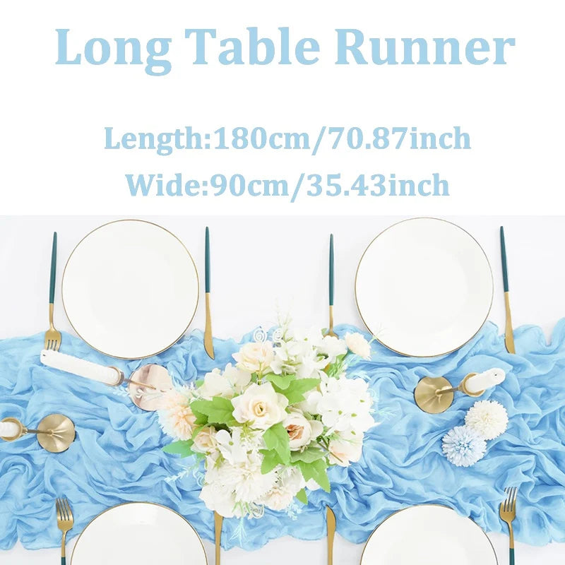 nappes longues décoratives plissées couleurs lilas rose beige semi transparentes romantique table runners