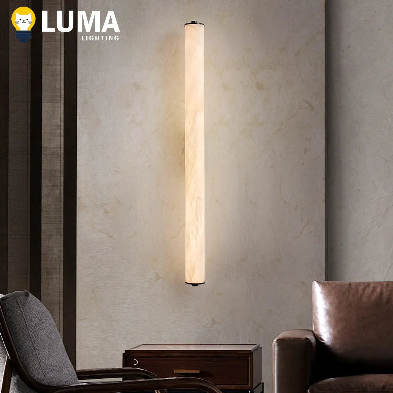 lampe murale moderne marbrée cuivre blanc beige marron fixée mur contemporain éclairage chambre salon