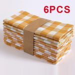 serviettes table orange blanches carreaux classiques pack 12 24 cm45cm