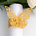serviettes pliées papillon or multicolores adhésifs décoration table événement festive festive festive festive festive