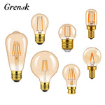 ampoules led vintage edison filament doré transparentes ambre opalescent e27 e14