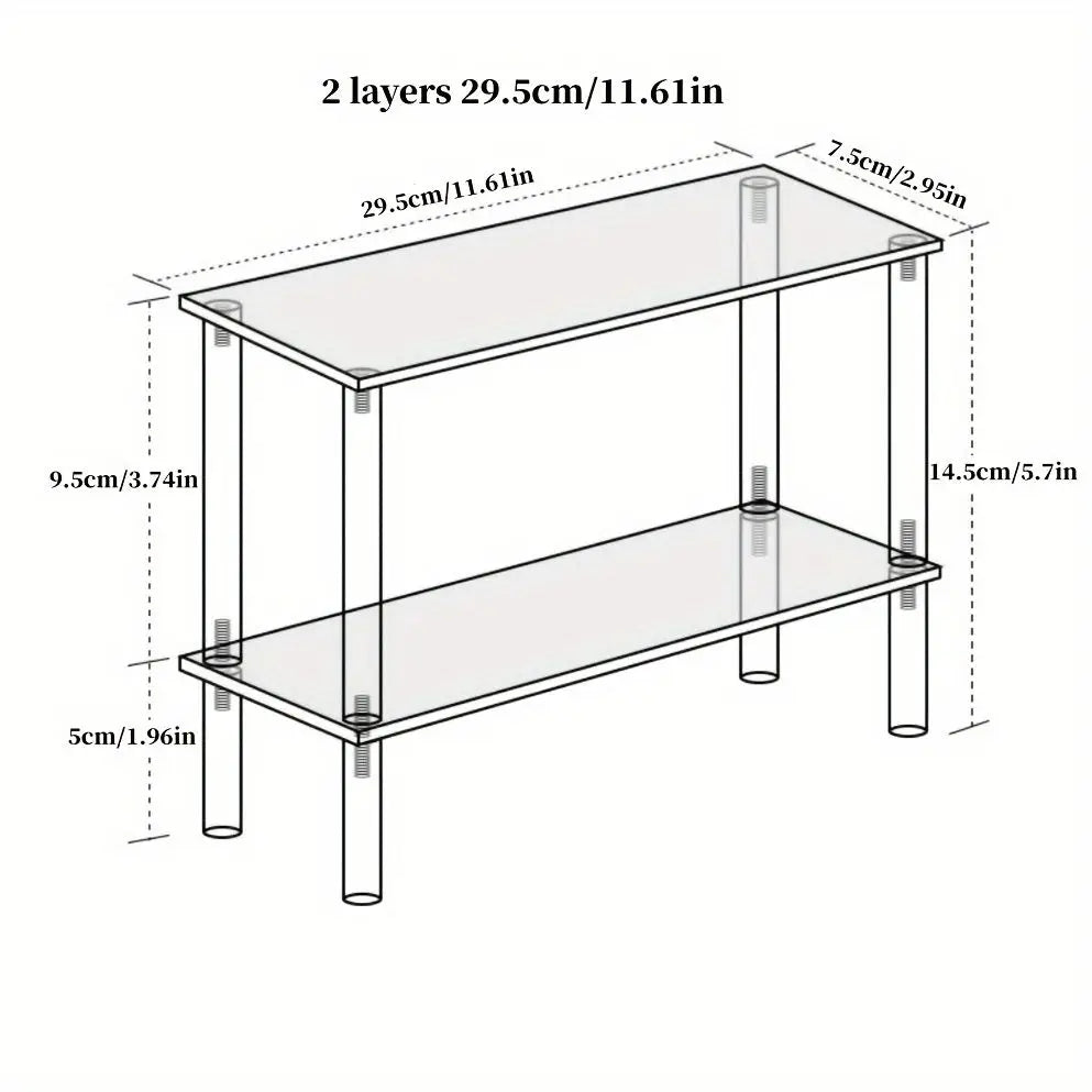 présentoir transparent acrylique support rangement vis fixations moderne cupcakes figurines