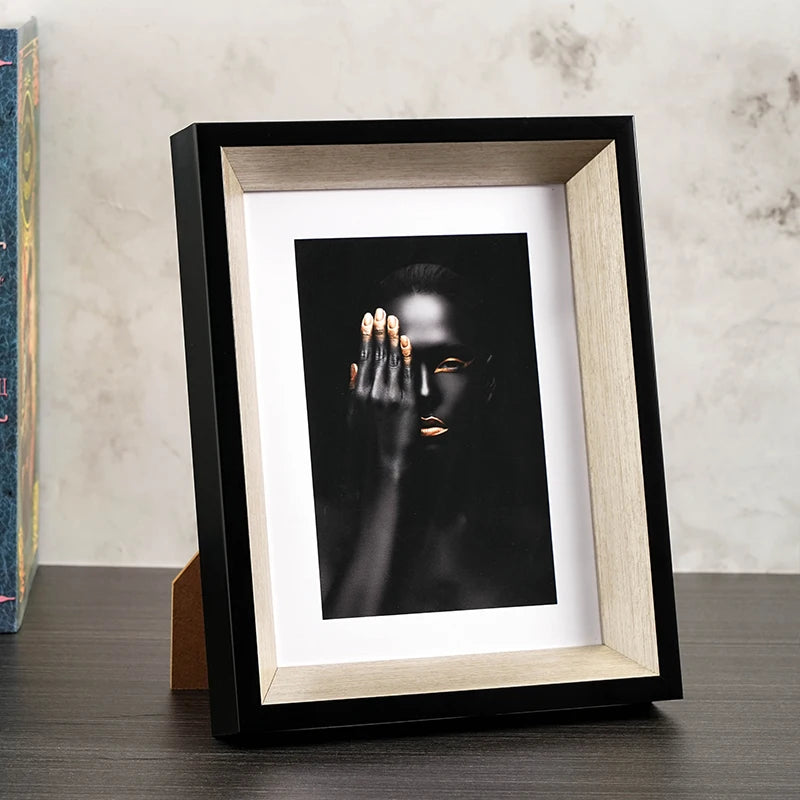 cadre photo rectangle résine noir or moderne 20x25cm 25x30cm 10x15cm 12x17cm 15x20cm 21x29cm