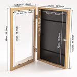 cadre photo double face bois blanc noir transparent moderne enfants affichageversible
