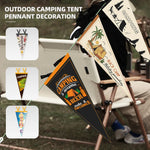 drapeaux camping extérieur felt wool bleu noir vert clips graphiques vintage naturellements motifs