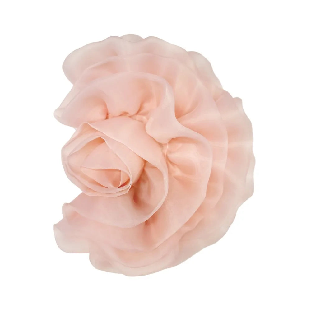 décoration florale moderne élégante organza plissée transparente femme blanc rose violet bleu noir
