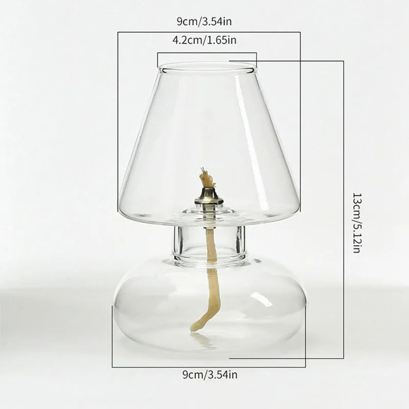 lampe huile moderne transparente diffuseur décoration intérieur bougie support table centro mesa