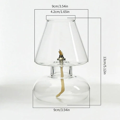 lampe huile moderne transparente diffuseur décoration intérieur bougie support table centro mesa