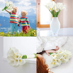 bouquet fleurs artificielles calla blanches vase décoration mariage fête maison