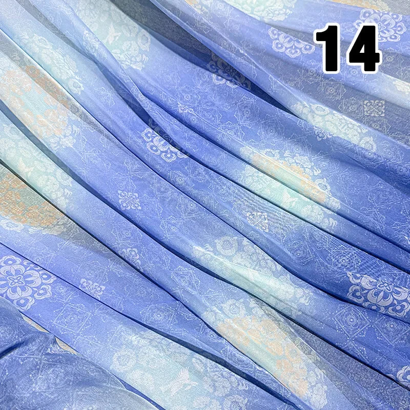 tissu polyester acrylique fleurs motifs floraux classique chinois haute absorption bricolage decoration 50x150cm aramide