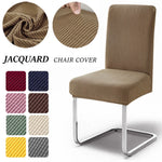 housse chaise marron clair jacquard polyester moderne protection extérieure intérieure mariage banquette