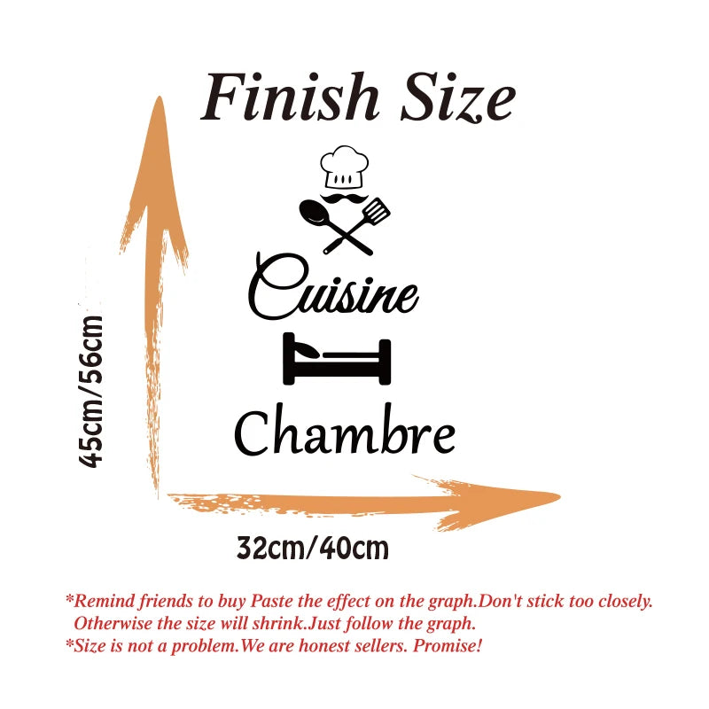 Autocollant vinyle cuisine design français