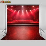 rideau scène rouge étoiles brillant clips anniversaire baby shower moderne glamour photo fondo vinyl