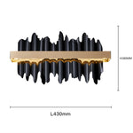 applique murale moderne noir doré éclairage cuisine sculptural lumière translucide fixée mur 15mètrescarrés
