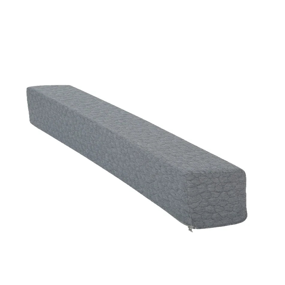 coussin lit mousse mémoire forme polyester coton solide gris clair moderne adhésif pliable 100x20x15cm