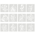 stencils peinture motifs floraux abstraits feuilles branches modernes artisanaux clips poignée zip