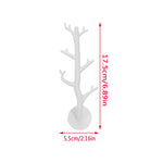 porte bijoux mural blanc moderne adhésif 12 crochets rangement plat lisse
