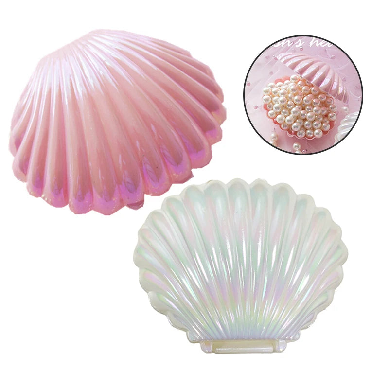 présentoir bijoux coquille saint jacques rose blanc rangement fantaisie girly decoration