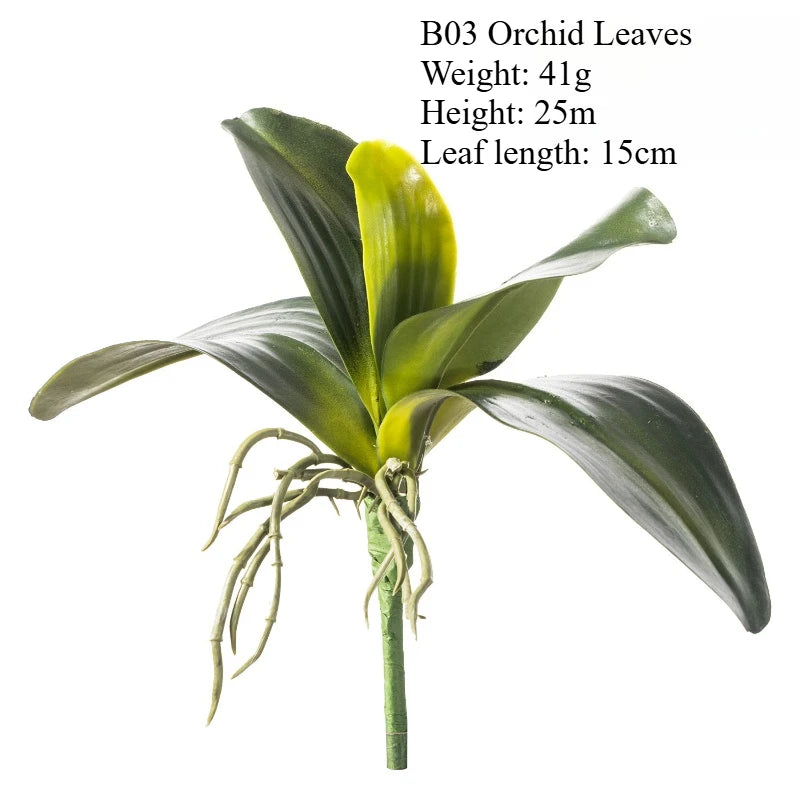plantes artificielles feuilles orchidée papillon decoration intérieure moderne minimaliste vert foncé doré
