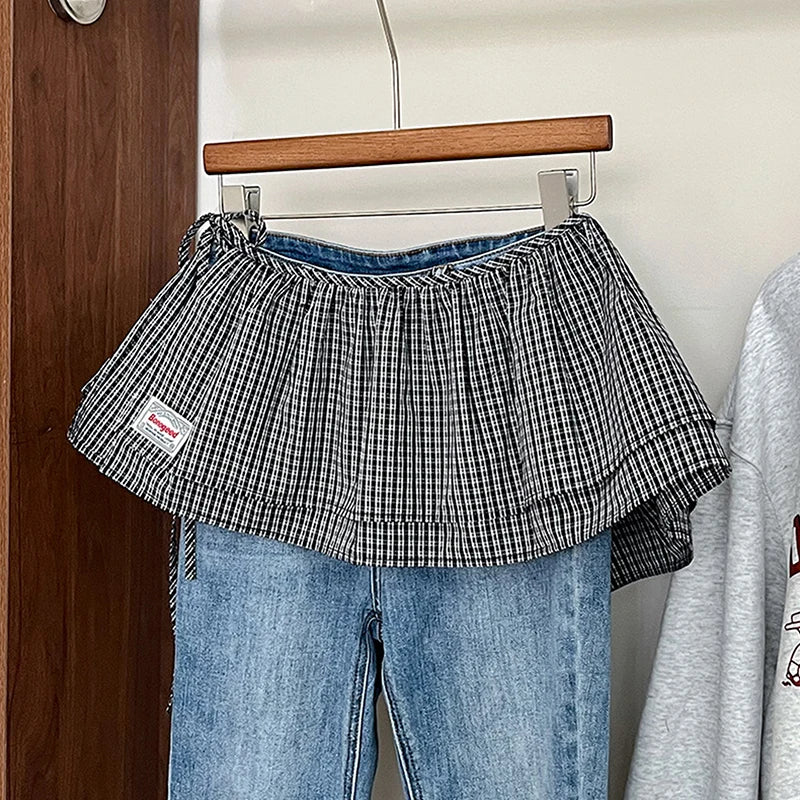 jupe lolita vintage blanche gris rouge élastique dentelle transparente plissée été junior femme