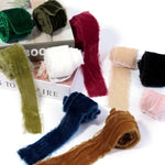 rubans velours opaques classiques 4cm olive vert rouge blanc bleu marine pale emballage decoration