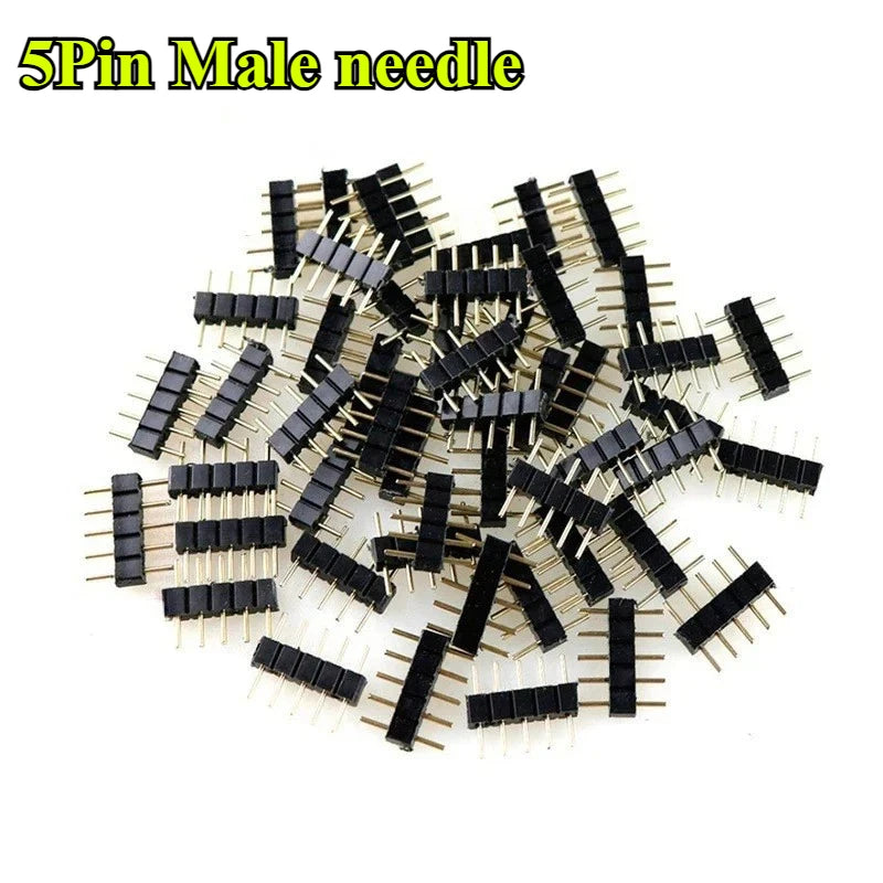 connecteurs led rgb broches noir blanc plat modernes 24v lvd pvc
