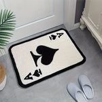tapis moderne blanc noir as piques non slip polyester machine washable intérieur salon chambre