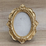 cadre photo or baroque relief floral support métal noir décoration vintage orné