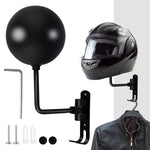 support mural casque moto vis rotation 180 double crochet acier inoxydable moderne