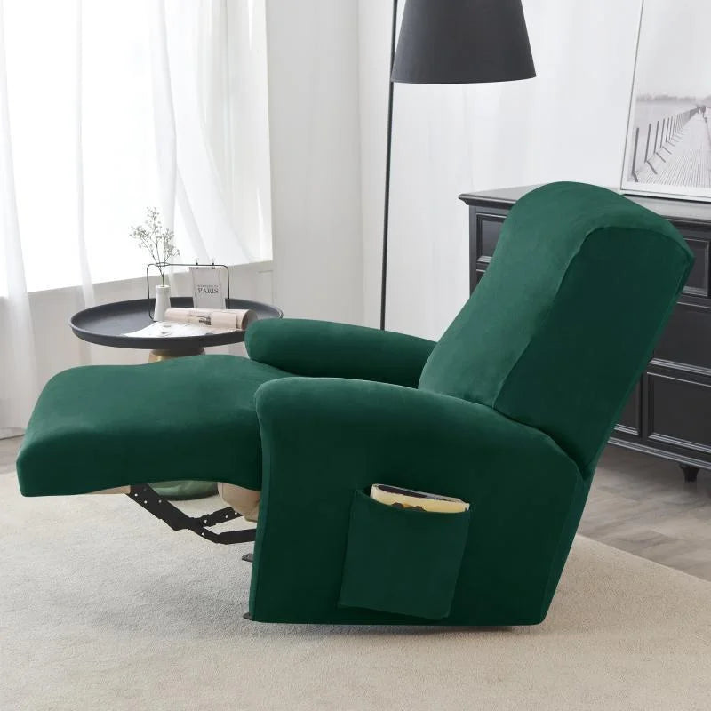 housse canapé fauteuil relax velours doux gris jaune rose bleu moderne extensible