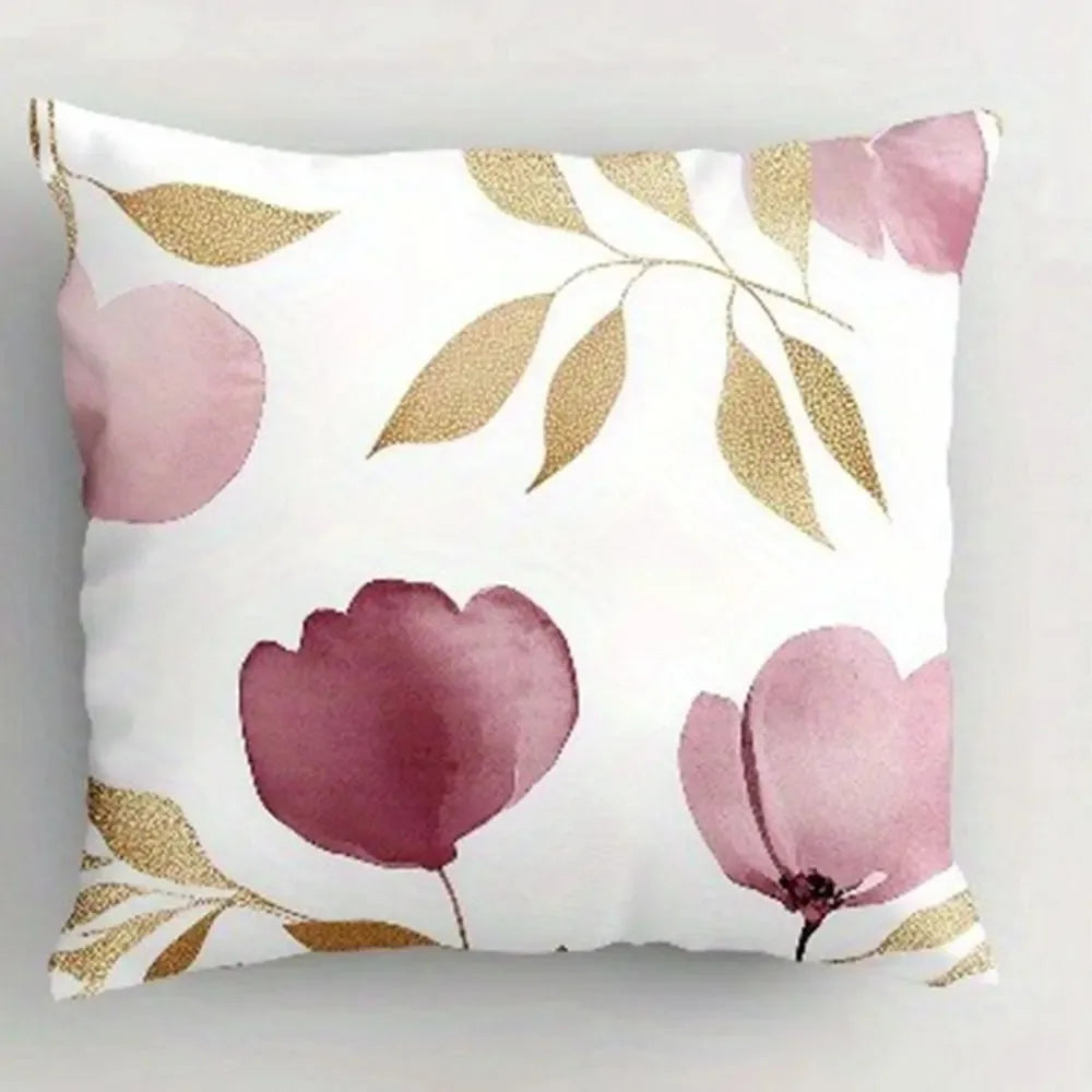 housse coussin fleurs roses moderne polyester respectueux environnement 40x40cm 60x60cm chambre salon