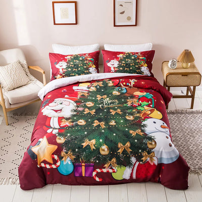 Parure de lit nordique blanche pour 2 personnes sur un lit