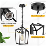 luminaire suspendu industriel noir doré cage métallique ampoule filament visible chambre salon