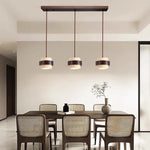 Lampes suspendues modernes lumières marron foncé texture granuleuse semi translucides chambre salon