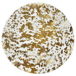 serviettes table modernes rondes blanches dorées brillantes décoration table respectueuses l'environnement