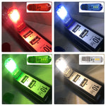 lampe led rechargeable moderne compacte adhésif usb rouge bleu vert blanc gris transparent
