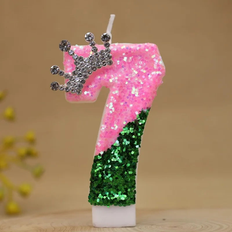 bougies numérotées pailletées rose vert blanc opaques festives tringle boîte rangement