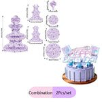 supports cupcakes drapeaux happy birthday rose violet zigzag modernes festifs anniversaire famille réunion