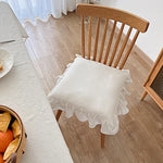housse chaise blanche coton douce rustique chic décorative amovible lavable 40x40cm 45x45cm 50x50cm