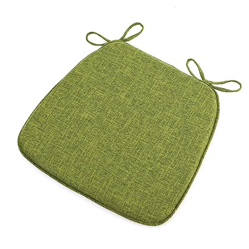 coussin chaise mousse mémoire forme carrée toile lin moderne ruban fixation coloris variés